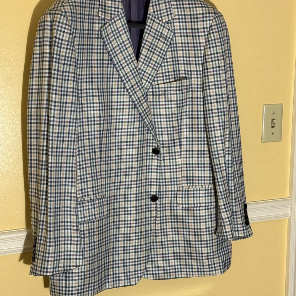 Summer Colors - Checkered Men's Blazer by Norman Stockton